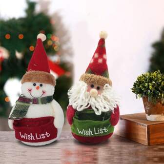 Christmas Decorations Snowman Santa Claus Cartoon Doll, Holiday Decor Items, Creative Christmas Gifts