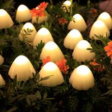 [20pcs Solar Mushroom] 20pcs Solar Mushroom Light Colorful Mushrooms, Easy To Install, Outdoor Garden With Patio Decoration, 8 Flashing Modes