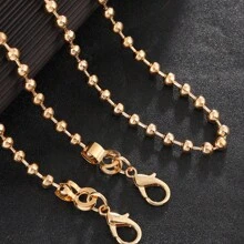 Minimalistischer neuer Metallkugelketten DIY Taschengurt, Umhängetasche Kette, rostfreier goldener Metallgriff, modisches und langanhaltend Geschenk für Anfänger, Bürodamen, Teenager, Studentinnen