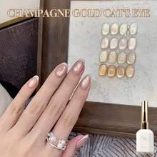 Miss Comoy 15ML 香槟金裂纹猫眼香氛凝胶指甲油，2025 新品上市，网民热销美甲猫眼凝胶指甲油 - 彩色 - 查看 13