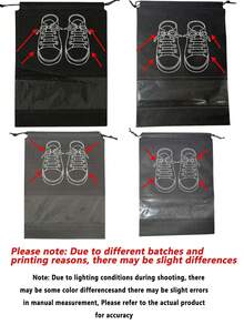 20/10/5/1pc Shoes Storage Bag,Travel Shoe Bags, Closet Organizer, Non-Woven Travel Portable Bag, Waterproof Pocket, Clothing Classified Hanging Bag Large Transparent Travel Drawstring Shoe Bags, Waterproof And Dustproof, Portable Travel Organizer Drawstring Shoes Pouch Shoes Cover Dust-Proof For Men For Women Packing Cubes Travel Essential Cruise Essentials Vacation Essentials - Grey - View 10