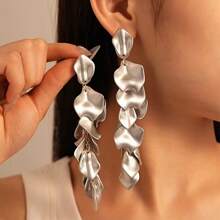 1 Par de Elegantes Aretes con Flecos y Estampado Floral para Mujeres, Adecuados para Vacaciones, Cumpleaños, Citas, Fiestas, Bodas y Accesorios de Viaje