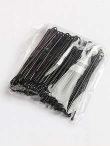 100 Pieces For Women's Wavy U-Shaped Invisible Hairpin With Side Bangs And Radiance, Suitable For Commuting, Office, Travel, Gift, Styling Ponytail, Bun, Face Wash, Make-Up Ladies Hair Accessories - Multicolor - View 8