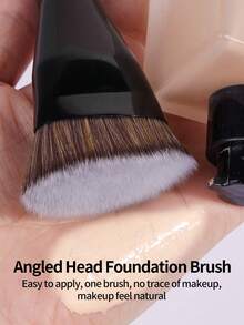 MAANGE 4Pcs Professional Face Makeup Brush Set With Paper Box,Triangle Concealer Brush, Foundation Brush,Double-Ended Powder Brush Blush Brush Contour Brush Eyeshadow Brush,Makeup Tools With Soft Fiber For Easy Carrying,Brush For Travel,Gift For Women&Girls - 黑色 - 查看 7