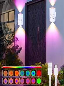 1 Stück Smart LED Bewegungssensor Nachtlicht - magnetische Wandhalterung, USB wiederaufladbar, 5 Meter Reichweite, ideal für Schlafzimmer, Flur, Badezimmer, Treppen und Innenbereich, Bewegungssensor Beleuchtung | Schlanke LED-Lampe | Energiesparende LED, Bewegungssensor Licht für Innen (1200mAh)
