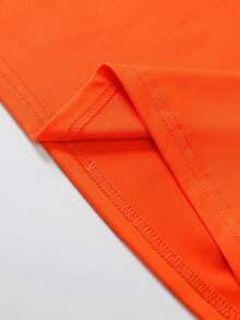 Plus Size Milk Silk Regular Style T-Shirt, Casual And Fashionable For Daily Wear