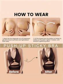 1 Paio di Reggiseni Push-Up Adesivi Ultra | Reggiseno Senza Schienale Senza Spalline Invisibile per Vestiti e Occasioni