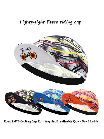 1 st flerfärgad cykelkeps, lätt andningsbar löparkeps, utomhuscykelkeps unisex cykel liten storlek