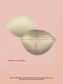 3pcs Thickened Breathable Underwear Pad Bra Cup Inserts Swimsuit Pads Breast Petals For Bras, Dresses, Bikinis - Multicolor - View 3