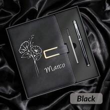 定制姓名PU皮笔记本 - 个性化旅行/教师/教会笔记本，仿皮硬面日记本，毕业/母亲节/父亲节/教师节/周年纪念礼物，学习用品，返校季，多功能，装饰性，可重复使用，现代，多彩，可爱，复古，卡通，卡哇伊，定制，个性化，独特，定制，员工，客户，学生，商务/工作/办公，学校，办公及学校用品，圣诞装饰，本地，节日日历