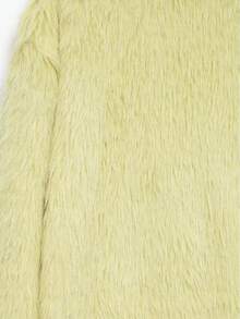 Áo khoác lông thú giả cổ dày mới Seelio, dài vừa phải, thời trang thu/đông - Màu vàng - Xem 6