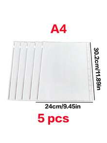 5pcs/10pcs/Set A6/A5/A7 Transparent 6-Ring Zipper Binder Bags, Matte Translucent Loose Leaf Pouches For Organizing Passports, ID Cards, Bank Cards, Bills, Receipts, Postcards, Stamps, Lists, Business Cards, Stationery, Versatile Portable File Folders, Expandable Refillable Organizer Bags, Back To School Supplies,Savings Plan,Biweekly Savings Plan,10000 Savings Plan,Savings Strategy - Clear - View 11