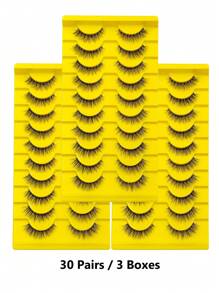 Asiteo 10/20/30 对自然假睫毛，隐形透明带，非常逼真，纤细睫毛，日常使用，可爱睫毛