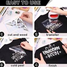 Holographic Heat Transfer Vinyl, Metallic Foil HTV Vinyl Heat Transfer Roll, 25X50CM/9.8"X19.6", For T-Shirts, Bags, Skateboards, Hats, Home, Windows, Apparel, Holiday Parties, Vinyl Chrome Iron, Easy To And Transfer