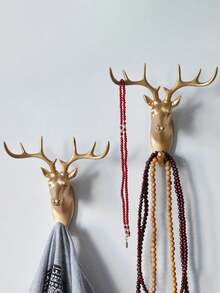 1 Pieza Gancho Creativo con Forma de Cabeza de Animal para Colgar en la Pared, Decoración para el Hogar, Capacidad Máxima de Carga 2kg, Gancho Multifuncional para Toallas, Bolsas, Vuelta al Colegio - Multicolor - Ver 5