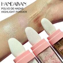 HANDAIYAN Fairy Glow Highlighter Powder, Natural Glowing Highlighter For Graduation, Birthday, Holiday, Halloween, Christmas, Makeup Party, Cosplay, Travel, Daily Makeup, Prom, Dorm, Beauty Product, Face Painting, Cosmetics, Suitable For Women, Applicable In Winter/Spring, Suitable For Birthday, Valentine's Day, Mother's Day Gifts, Carnival Party, Best Color Choice For Y2K Fancy Fashion - 03# - 查看 4