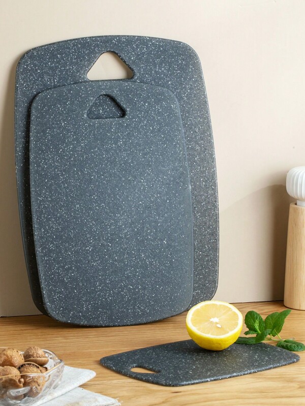 1/3PCS Marble Cutting Board Set Thickened Cutting Board Cutting Meat Board Kitchen Preparation Board Cooked Food, Raw Food Separation Household Fruit Cutting Board Preparation Board Plastic Cutting Board, Kitchen Supplies