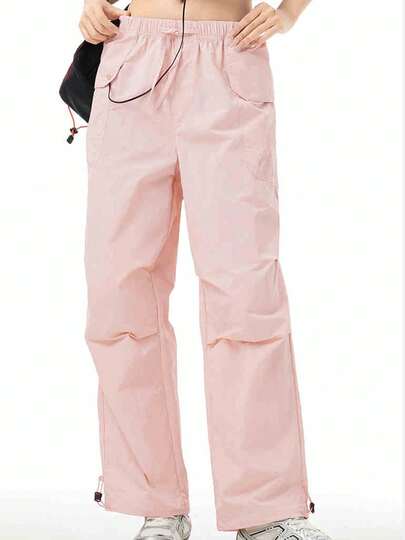 CAMEL CROWN Women's Woven Quick-Dry Pants, Outdoor Quick-Dry Pants For Spring/Summer, Parachute Pants, Lightweight Breathable Sun-Protective Wide-Leg Hiking Pants