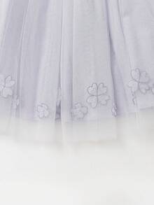 Balabala 2025新款女童薄纱连衣裙，高腰A字公主风