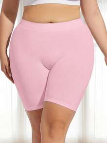 Meguma 1 quần short cạp cao cỡ lớn cho nữ, quần bó sát thể thao Naked Feel - Hồng - Xem 3