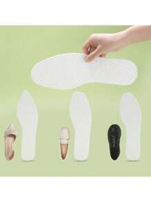 10pairs Sweat Absorbent Odor Resistant Breathable Barefoot Ultra Thin Foot Pad For Male & Female, Summer, Wood Pulp Insole For High-Heel Shoes, Shoes And Boots Accessories Boy Valentine Heart Women's Valentine