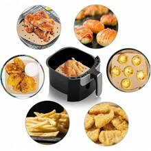 10/50/100opcs Air Fryer Disposable Paper Pads, Oven Paper Liner, Oil-Proof Non-Stick, Heat Resistant, Multi-Purpose Baking Tool, 8.5 Inch Square Perforated Parchment Paper, Home Life Baking Disposable Oven Pad, Kitchen Essentials, Suitable For Baking, Microwave Ovens, Compatible With Air Fryer, Suitable For Home Cooking And Food Lovers