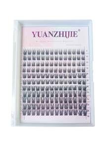 Ouye3 100片/盒 10排自粘睫毛可重复使用无胶假睫毛防水自然风格适合初学者化妆睫毛簇、睫毛簇、单根睫毛、睫毛、假睫毛 - C - 查看 10