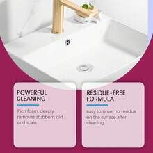 60毫升浴室泡沫清洁剂，可去除马桶水垢、淋浴玻璃污垢、水龙头矿物质沉积物、水槽锈迹、地砖污渍。含碳酸氢钠和柠檬酸钠。 - 彩色 - 查看 7