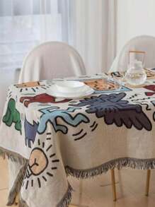 1 pieza Manta de picnic de jacquard para exteriores, Esterilla para acampar, Esterilla portátil para el suelo, Almohadilla para el césped, Mantel multiuso, Manta para autocaravana, Funda para sofá, Manta para siesta, Funda reversible de cuatro estaciones para sofá