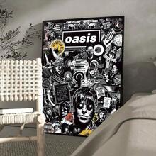 1pc Wall Arts Posters Optional Frame Pop Band T-The R-Rain Cool O-Oasis Poster Classic Vintage Posters HD Quality Wall Art Retro Posters For Home Room Wall Decor - Multicolor - View 4