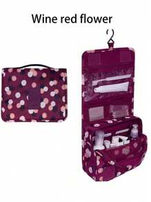 Hanging Travel Makeup Bag, Large Capacity Bathroom Toiletry Organizer, Multi-Functional Double Layer Cosmetic Bag, Portable Beauty Storage Pouch, Waterproof Beach Bag, Handbag, Perfume Holder, Makeup Case, Skincare Pack, Suitable For Skincare Products, Puff, Makeup Remover Pad, Makeup Brushes, Eyeshadow Palette, Floss, Great Gift For Friends And Teachers, Back To School & College Essential