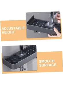 Shower Rack Storage Rack Household Bathroom Lifting Bracket Non-Punching Toilet Shower Rod Tray Storage Bathroom Accessories