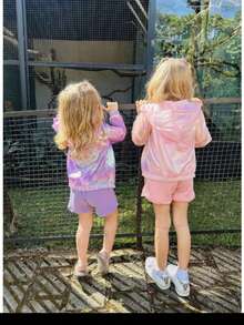 JAQUETA BOMBER  INFANTIL JUVENIL CORTA VENTO BLOQUERINHA BOMBER - Rosa Bebê - Visão 3