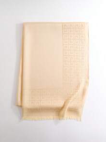 1 chiếc khăn choàng cổ họa tiết hình học tối giản cho nữ, khăn choàng nhẹ đa năng cho mọi mùa, khăn trùm đầu thanh lịch cho trang phục - Nhiều màu - Xem 5