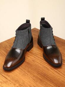 زوج من بوت تشيلسي العليا الرجالية، صناعة يدوية بطراز بريطاني أنيق، بوت كاجوال جديدة بنعل ناعم (قياس أكبر)