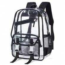 Casual Backpack For Men, Large-Capacity Transparent Jelly Backpack, Pvc Student Schoolbag For Women, 2025 New Style For Men, Fashionable And Personalized Transparent Waterproof Backpack, Primary School, Junior High School And Senior High School Schoolbag, Multi-Compartment Pocket Backpack, Travel And Travel Backpack For Girls, School Backpack For Both Men And Women, Waterproof Clear Backpack, Casual Style For Outdoor Sports Or Travel Convenience - Multicolor - View 10