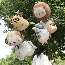 1/6pcs Giant Animal Foil Balloon 3D Lion Monkey Giraffe Floating Balloon For Birthday Party Decorations Gift, Graduation Decorations Garden Decorations, Room Decor, Summer Holiday Party Decoration - Watercolor Animal Heads - View 5