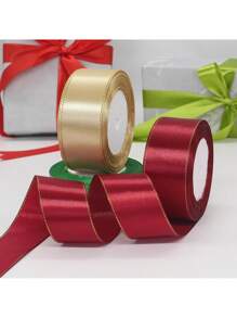 24 Yards Double Gold Edged Ribbon 4cm/1.57in Multicolor Gift Wrapping Webbing Headdress Accessories Clothing Accessories Webbing For Gift Wrapping, Crafts, Bows Hair Accessories, Wedding Party Decorations