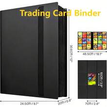 Pasta, Pasta de Cartas, Pasta de Cartas, Pasta de Cartas de Carregamento Lateral, Pasta de Cartas de Basquete, Pasta de Cartas de Troca, Pasta de Cartas de 9 Bolsos, Pasta de Cartas de Esportes de Hóquei, Pasta de Colecionador de Cartas de Beisebol de Carregamento Lateral com Capas Protetoras 20 Folhas 360 Livro de Cartas de Jogos para Cartas de Futebol e Basquete