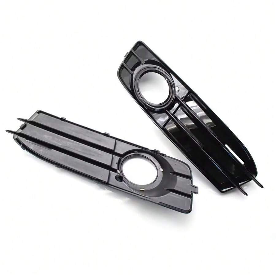 2pcs Fog Light Cover Grilles Assembly, Fog Lamp Cover Bezel Set Compatible For A3 8P S-Line 2009-2012, Left And Right Side, 8P0807682, 8P0807681 - Black - View 1