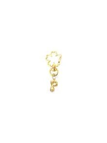 1pc Cute Bubble Alphabet Charm Bag Pendant - Flower Shape Keychain, High Quality Gold Letters A-Z, Shiny Alloy Bag And Backpack Pendant - Perfect Gift For Birthdays And Special Occasions, Keychain Ring Bag Backpack Pendant Car Pendant, Gift For Women And Girls, Wallet And Handbag Accessories, Bag Pendant, Best Gift For Lovers, Friends, Party Souvenirs