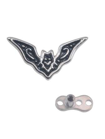 1 pièce 14G Ancre microdermal de chauve-souris, haut en titane, base d'implant, bijou de piercing de surface pour le corps