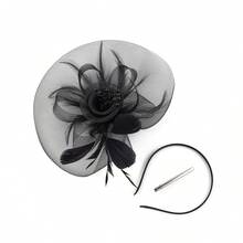 1Pc Tea Party Fascinator Hats For Women 50s Headwear Mesh Flower Cocktail Wedding Church Derby Hat, Hair Accessories, Tiny Hats, Mini Fascinator, Mini Cap