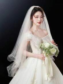 1 件新娘仿珍珠发梳发夹，适合婚礼佩戴