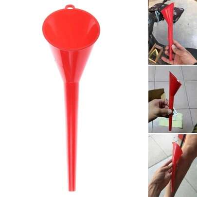 Car Long Stem Funnel Gasoline Oil Fuel Filling Tools Anti-Splash Plastic Funnel Motorcycle Refueling Tools Auto Accessories