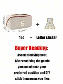 优质 PU 旅行化妆包，带字母化妆品收纳包，大容量分层化妆包，拉链包，便携式旅行收纳包多功能防水包，化妆品整理和收纳，旅行配件，旅行必需品，巡航必需品，珠宝收纳，唇油收纳，指甲油收纳，情人节礼物，伴娘礼物，生日礼物，朋友和老师礼物，节日礼物，母亲礼物，女士礼物 - 彩色 - 查看 6