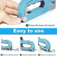Staple Gun Heavy Duty Tacker Stapler Upholstery Nail Gun 3000x Staples Hand Tool - Blue - View 6