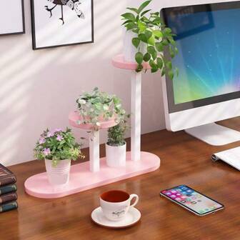 1pc Creative Succulent Plant Shelf, Multi-Layer Indoor Windowsill Desktop Display Rack, Balcony Decorative Flower Pot Holder