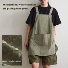 1pc Workwear Apron, Water-Resistant Men's And Women's Cover Up, Kitchen, Home Use, Coffee Shop, Work Clothes