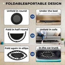 ADVWIN Trampoline Rebounder Max Load 200KG, Fitness Trampolines With Adjustable Foam Handle, Suitable For Adult Indoor/Outdoor Workout